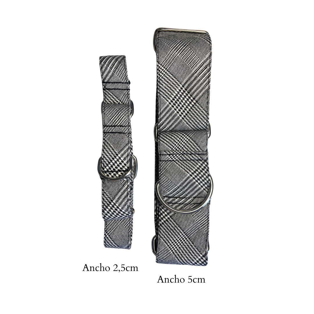 Diseñado para perros que necesitan un ajuste firme sin renunciar a la comodidad, este collar Martingale ofrece un control gradual gracias a su sistema de doble anilla que evita escapes sin estrangular. Disponible en dos anchos:

2,5 cm, ideal para perros medianos o de estructura más ligera.

5 cm, perfecto para razas grandes o con cuello largo que requieren mayor superficie de apoyo para distribuir la presión de forma segura.

Fabricado con materiales resistentes y suaves al contacto, es una opción fiable p